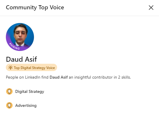 LinkedIn Top Contributor